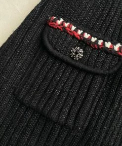 Self-portrait READY TO WEAR Black Lurex Contrast Trim Mini Dress