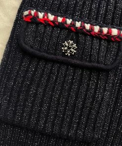 Self-portrait READY TO WEAR Black Lurex Contrast Trim Fitted Mini Dress