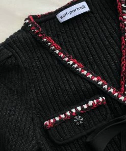 Self-portrait Black Lurex Knit Mini Dress READY TO WEAR