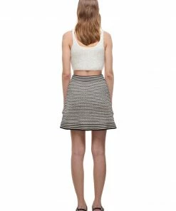 Self-portrait Monochrome Melange Knit Skirt READY TO WEAR