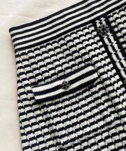 Self-portrait Monochrome Melange Knit Skirt READY TO WEAR
