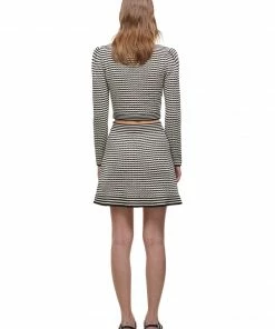 Self-portrait Monochrome Melange Knit Cardigan READY TO WEAR