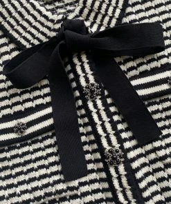 Self-portrait Monochrome Melange Knit Cardigan READY TO WEAR
