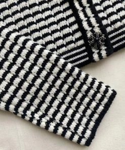 Self-portrait Monochrome Melange Knit Cardigan READY TO WEAR