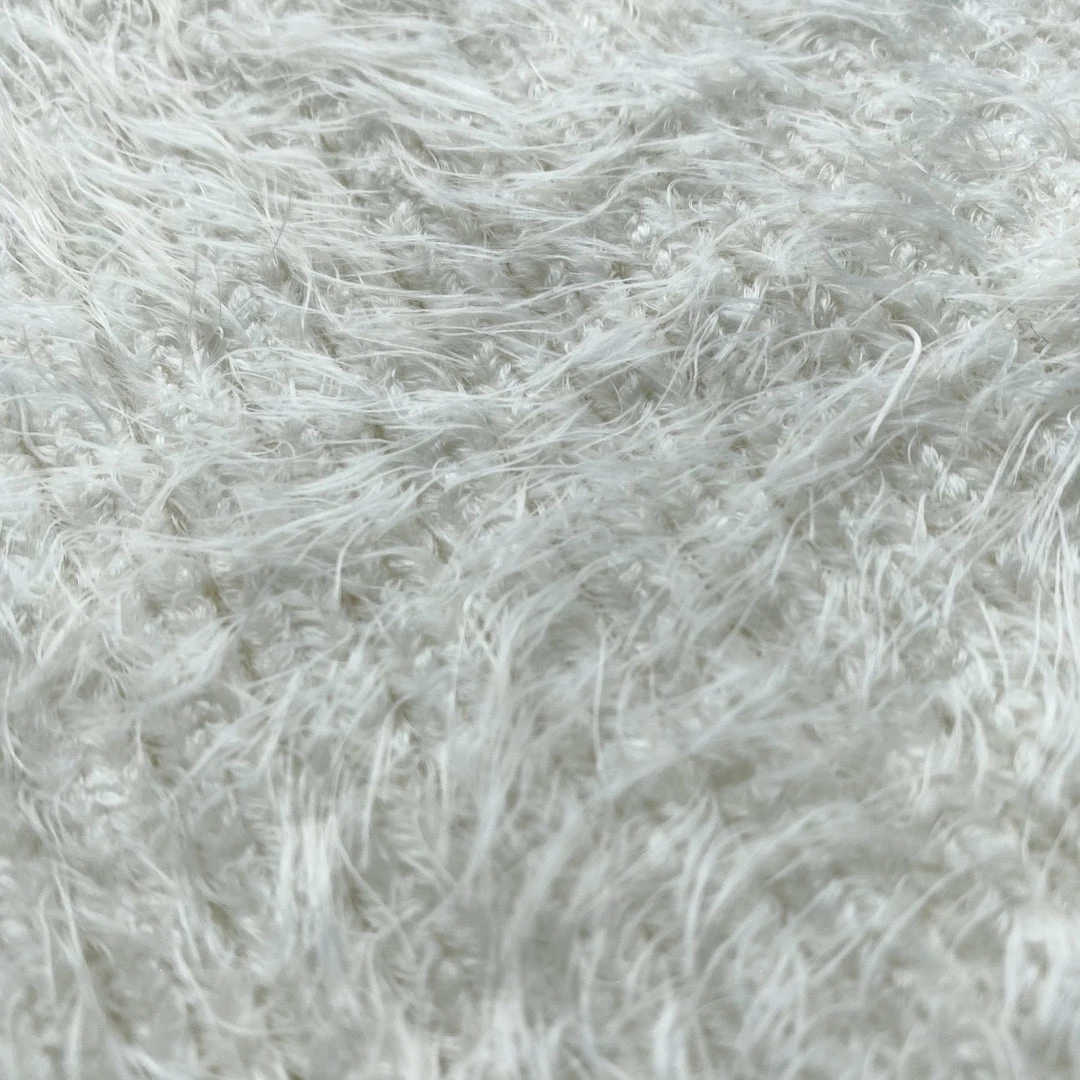 Self-portrait White Fluffy Cropped Top