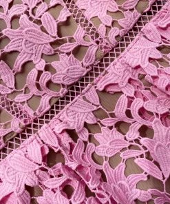 Self-portrait READY TO WEAR Bubble-Gum Azaelea Lace Mini Dress