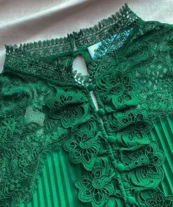 Self-portrait Deep Green Chiffon Maxi Dress