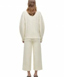 Self-portrait Ivory Metallic Knit Cardigan