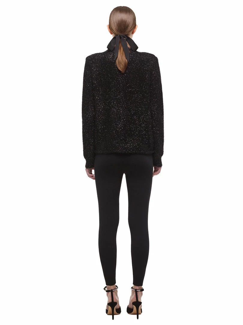 Self-portrait Black Metallic Yarn Cardigan READY TO WEAR