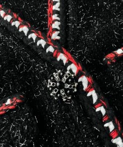 Self-portrait Black Metallic Yarn Cardigan READY TO WEAR