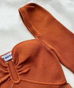 Self-portrait Cinnamon Lace Knit Midi Dress READY TO WEAR