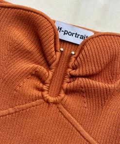 Self-portrait Cinnamon Lace Knit Midi Dress READY TO WEAR