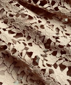 Self-portrait READY TO WEAR Taupe Azaelea Lace Midi Dress