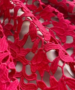 Self-portrait Red Azaelea Lace Midi Dress