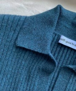 Self-portrait Green Cashmere Knit Midi Dress READY TO WEAR