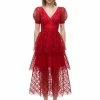 Self-portrait Red Sequin Midi Dress READY TO WEAR