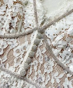 Self-portrait Cream Embellished Tiered Dress