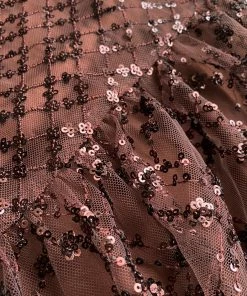 Self-portrait READY TO WEAR Grid Sequin Maxi Dress