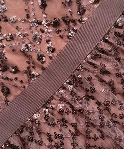 Self-portrait READY TO WEAR Grid Sequin Maxi Dress