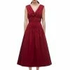 Self-portrait Oxblood Bow Detail Midi Dress READY TO WEAR