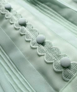 Self-portrait READY TO WEAR Pastel Jade Chiffon Mini Dress