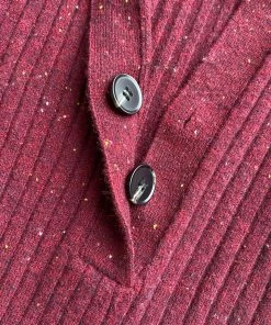 Self-portrait Oxblood Cashmere Midi Dress