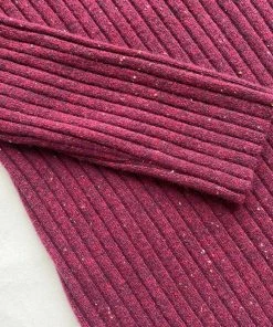 Self-portrait Oxblood Cashmere Midi Dress