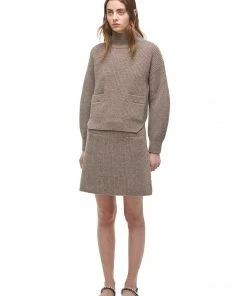 Self-portrait Taupe Cashmere Jumper READY TO WEAR