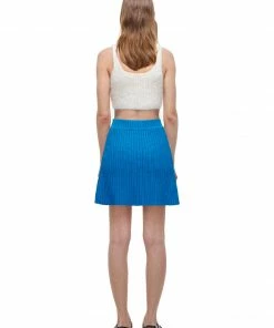 Self-portrait READY TO WEAR Vivid Blue Knit Skirt