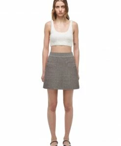 Self-portrait Taupe Cashmere Skirt READY TO WEAR