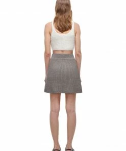 Self-portrait Taupe Cashmere Skirt READY TO WEAR