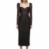 Self-portrait Dot Mesh Gathered Midi Dress READY TO WEAR