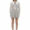 Self-portrait Embellished Check Shorts