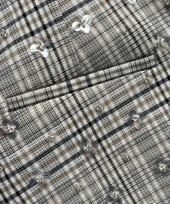 Self-portrait Embellished Check Shorts