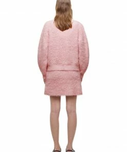 Self-portrait Pink Fluffy Knit Cardigan READY TO WEAR