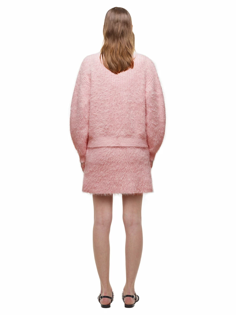 Self-portrait Pink Fluffy Knit Cardigan READY TO WEAR