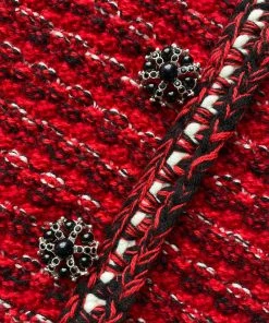 Self-portrait Red Melange Flared Skirt