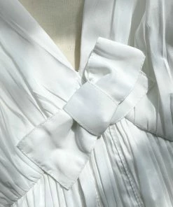 Self-portrait White Bow Detail Midi Dress READY TO WEAR