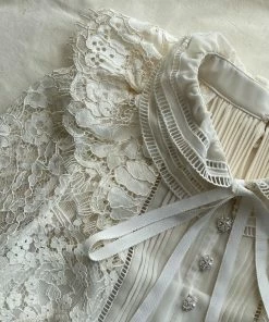 Self-portrait READY TO WEAR Ivory Chiffon Midi Dress