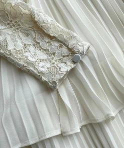 Self-portrait READY TO WEAR Ivory Chiffon Midi Dress