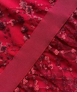 Self-portrait Red Grid Sequin Mini Dress READY TO WEAR