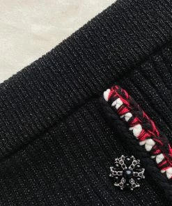 Self-portrait Black Melange Flared Skirt