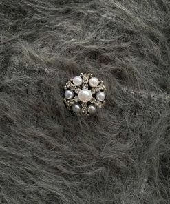 Self-portrait Grey Fluffy Knit Skirt