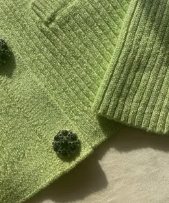 Self-portrait READY TO WEAR Green Lurex Cardigan