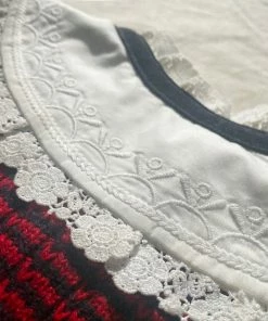 Self-portrait Red And Navy Knit Cardigan