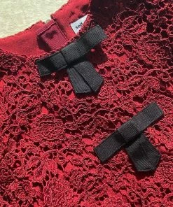 Self-portrait Red Guipure Lace Dress KIDS