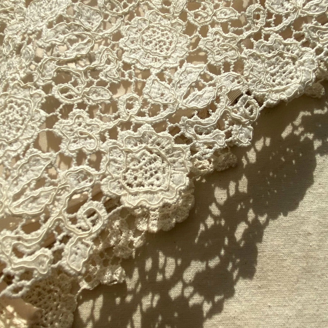 Self-portrait Ivory Guipure Lace Top KIDS