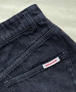Self-portrait READY TO WEAR Black Denim Straight Leg Jeans 25