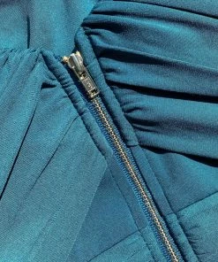 Self-portrait READY TO WEAR Teal Crossover Top