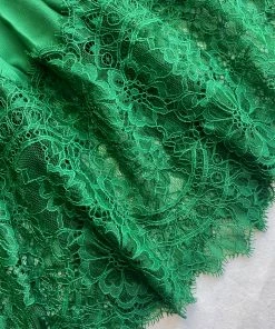 Self-portrait Green Chiffon Trimmed Dress READY TO WEAR